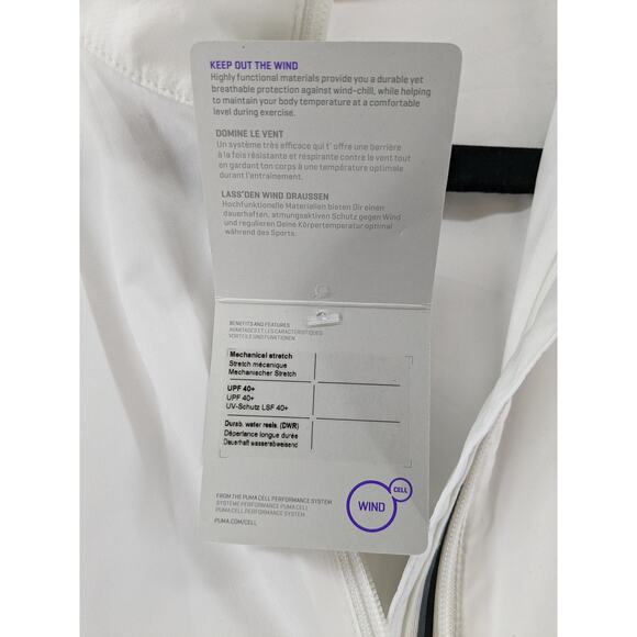 Puma Golf Wind Breaker Jacket Mens XXL White 1/2 Zip Lightweight Water Resistant - Picture 6 of 13